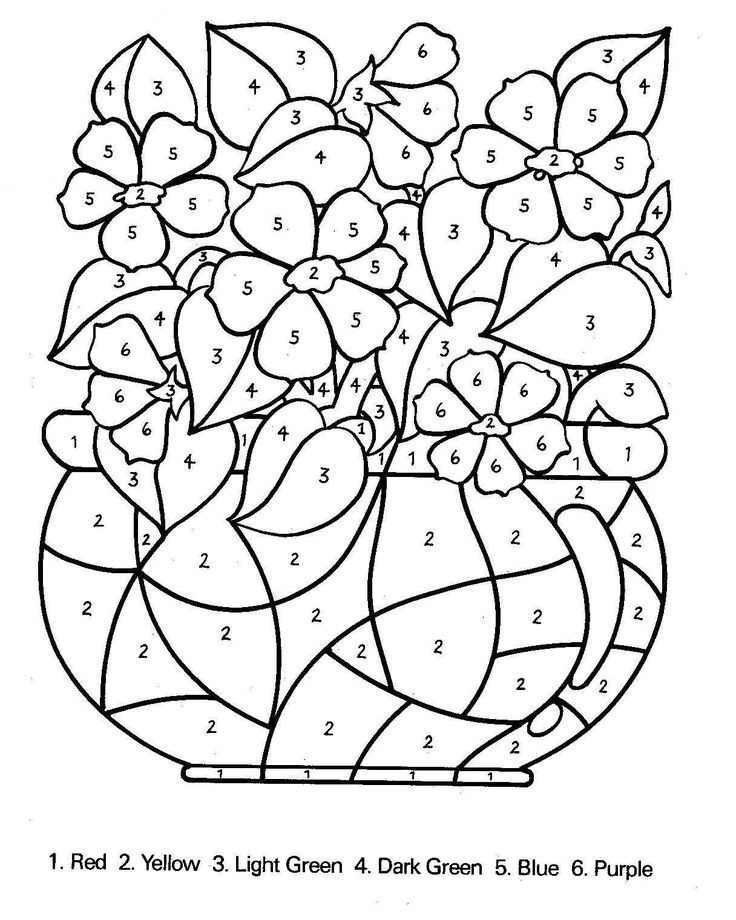 Printable Number Coloring Pages
 Free Printable Color by Number Coloring Pages Best