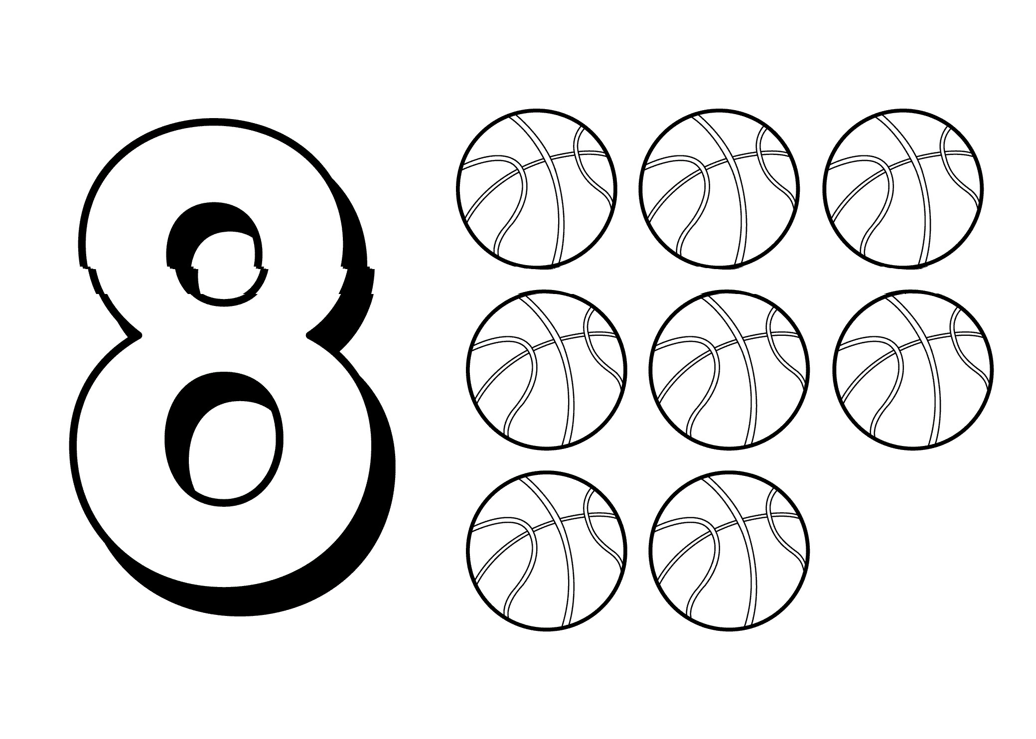 Printable Number Coloring Pages
 Free Printable Number Coloring Pages For Kids