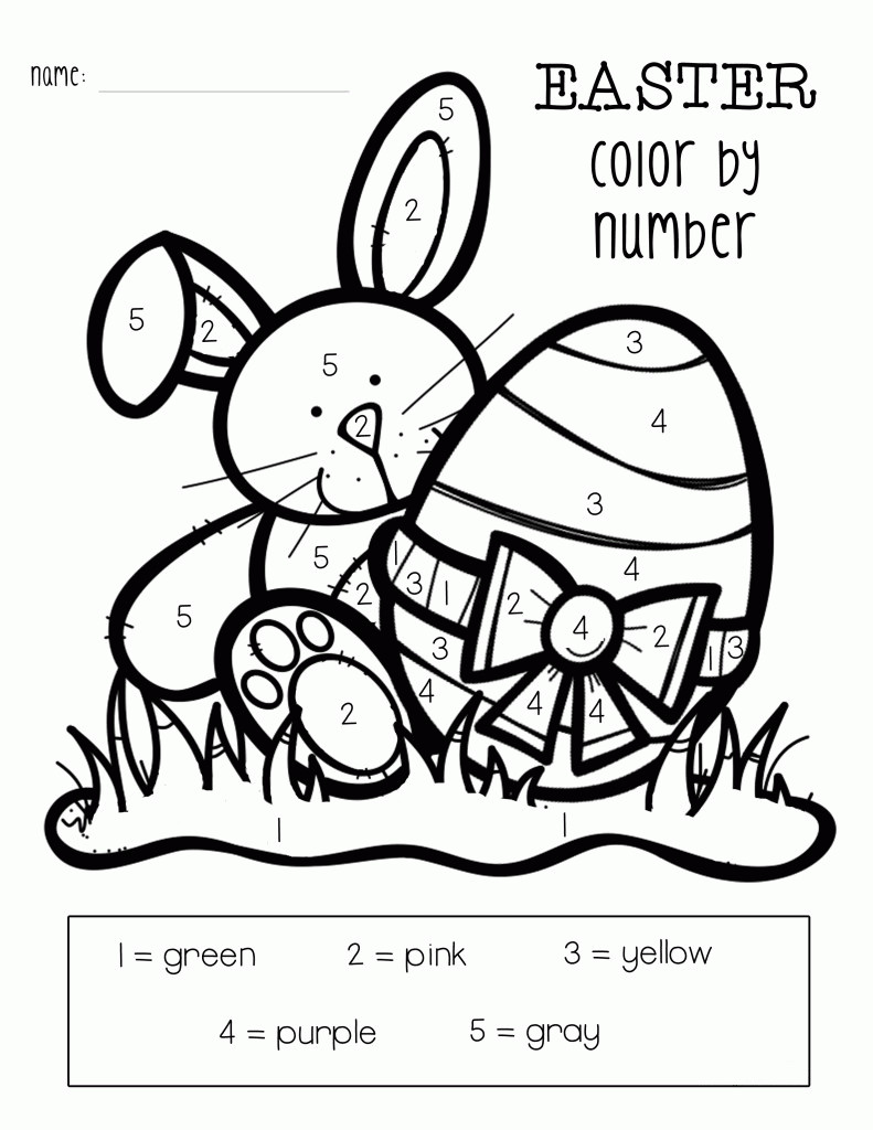 Printable Number Coloring Pages
 Easter Color by Numbers Best Coloring Pages For Kids