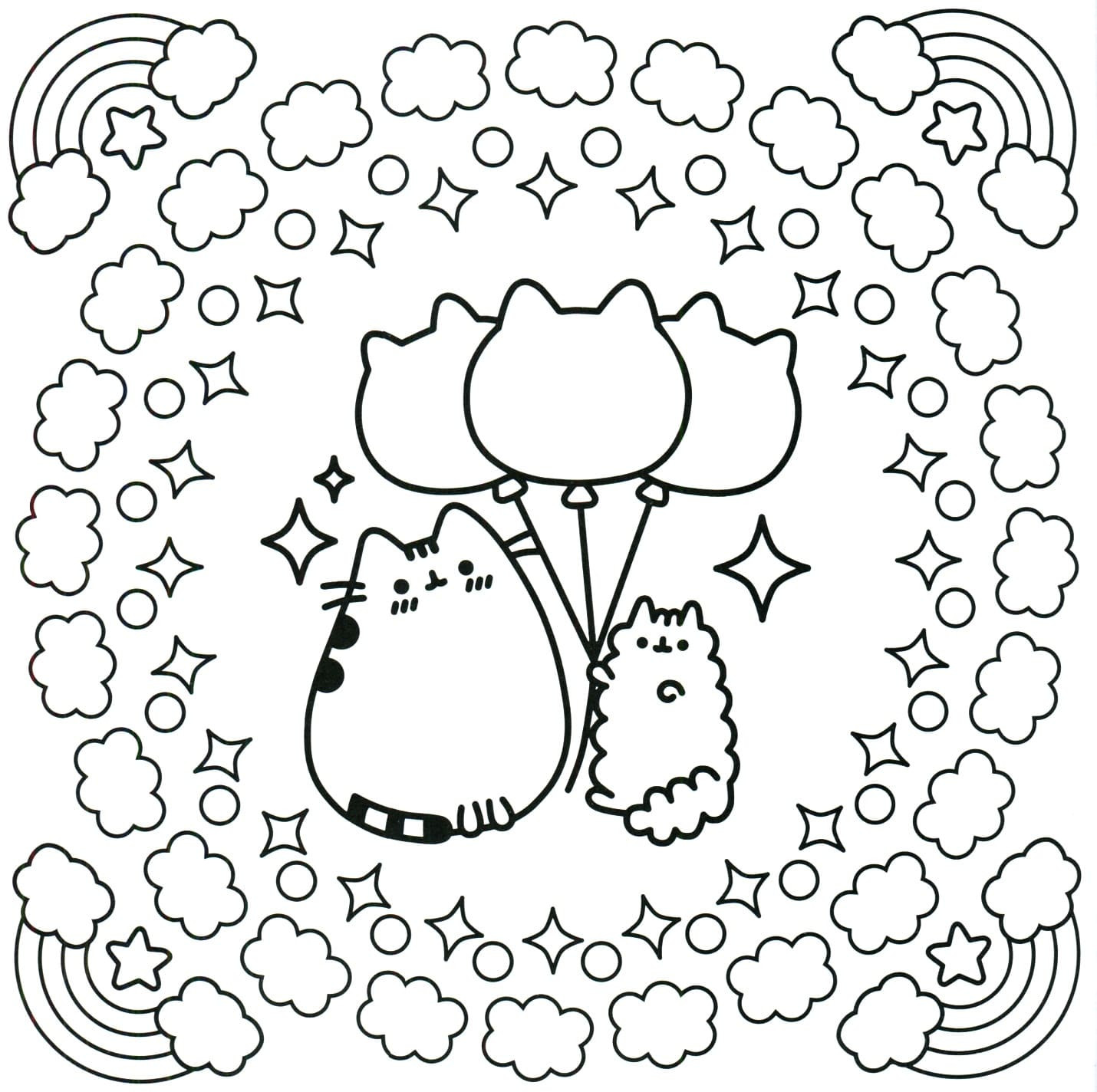 Printable Pusheen Coloring Pages
 Pusheen Coloring Pages Print Them line for Free