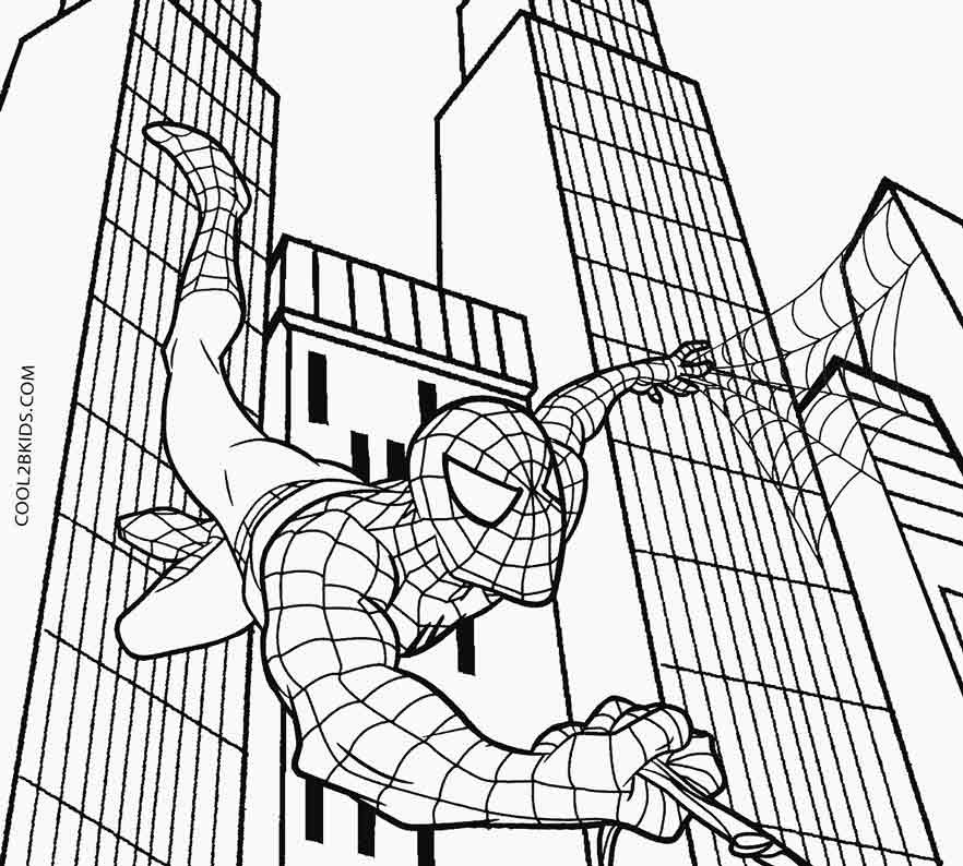 Printable Spiderman Coloring Pages
 Printable Spiderman Coloring Pages For Kids