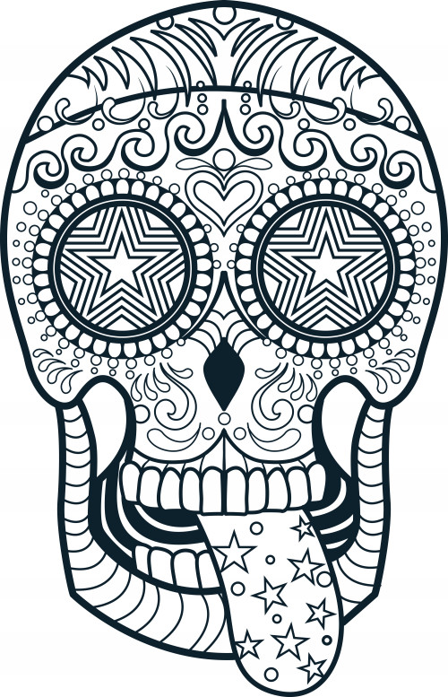 Printable Sugar Skulls Coloring Pages
 Pin on coloring pack 4