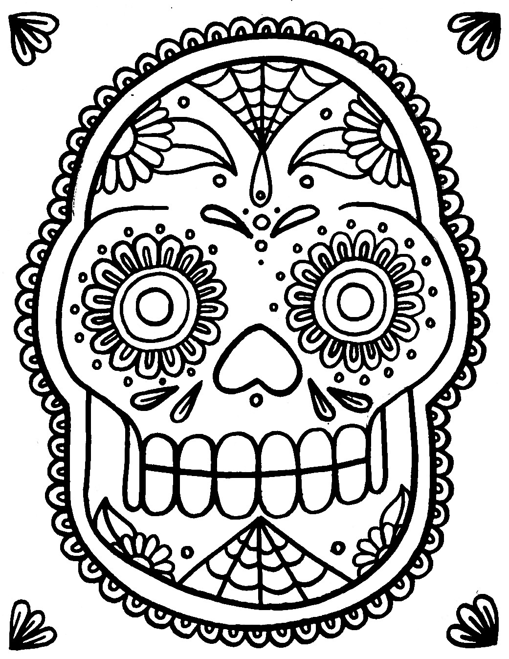 Printable Sugar Skulls Coloring Pages
 Yucca Flats N M Wenchkin s Coloring Pages Sugar Skull