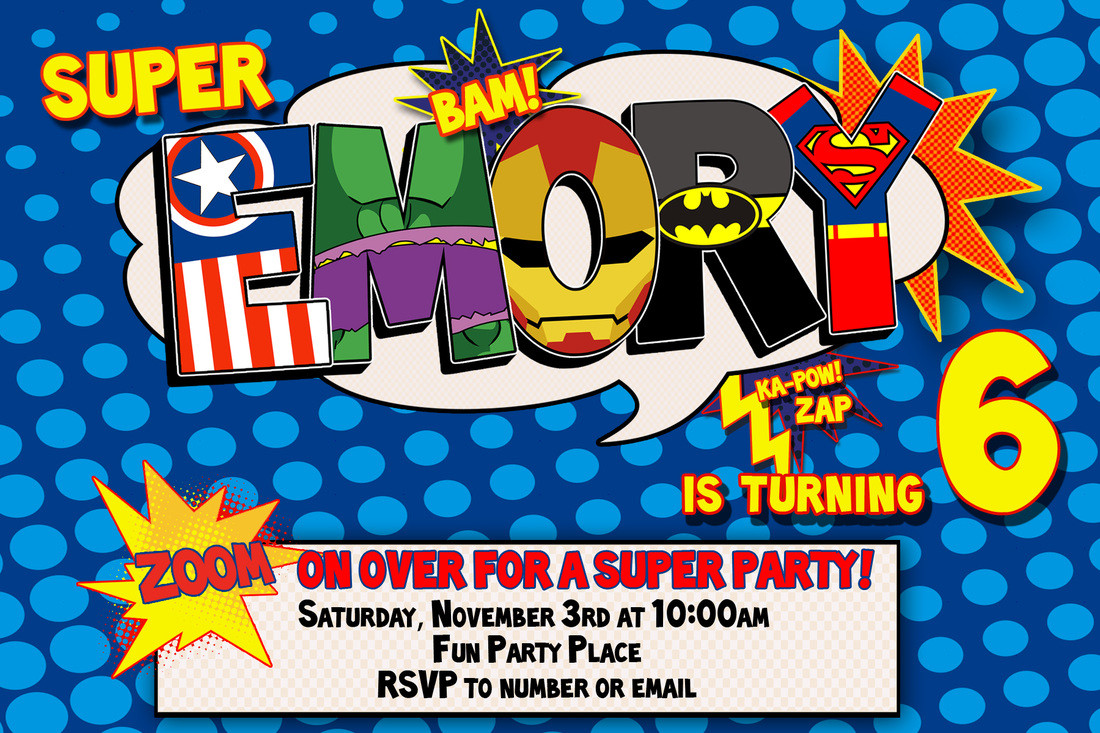 Printable Superhero Birthday Invitations
 Superhero Birthday Invitation Templates