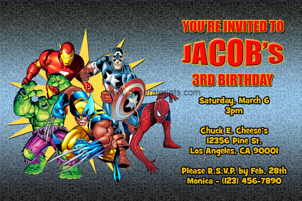 Printable Superhero Birthday Invitations
 Righteous Judgment Cute Superhero Alphabet Poster