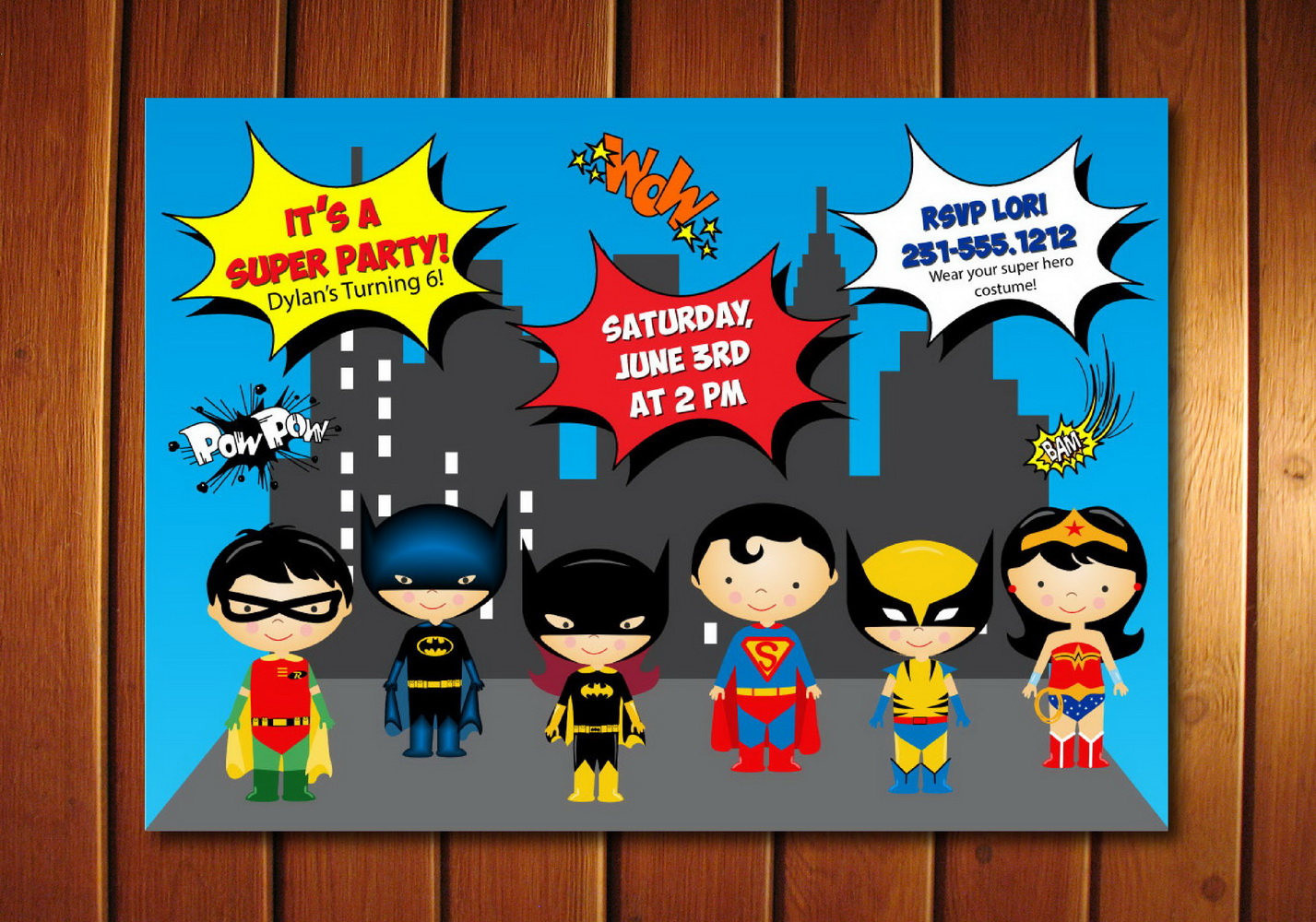 Printable Superhero Birthday Invitations
 Super Hero Invitation Kids Super Hero Birthday Invitation