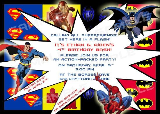 Printable Superhero Birthday Invitations
 Download FREE Printable Superhero Birthday Invitations in