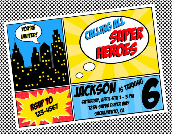 Printable Superhero Birthday Invitations
 Super Hero Printables Invitation DIY