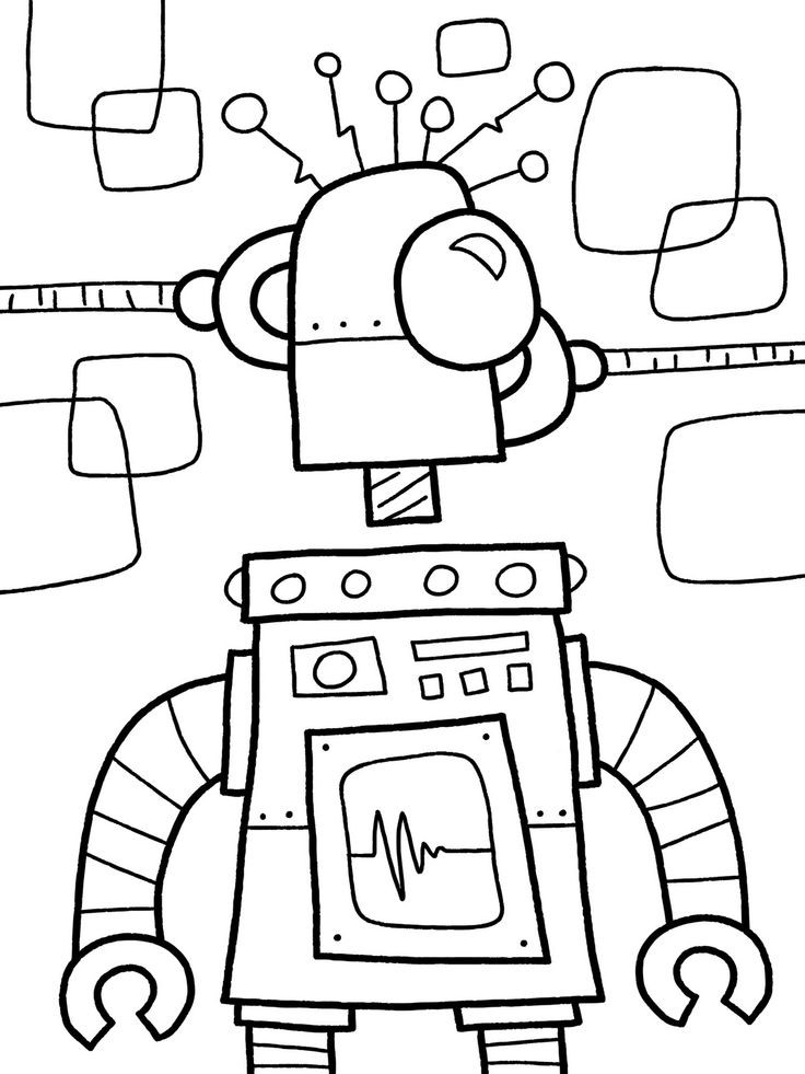 Printable Toddler Coloring Pages
 Robot Coloring Pages