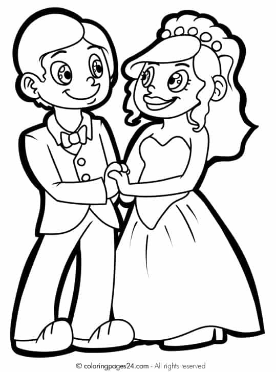 Printable Wedding Coloring Pages
 Free Printable Coloring Pages for Kids