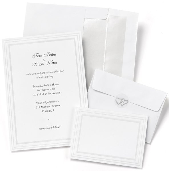 Printable Wedding Invitations Kits
 Pearl Border Printable Wedding Invitation Kit Set of 50