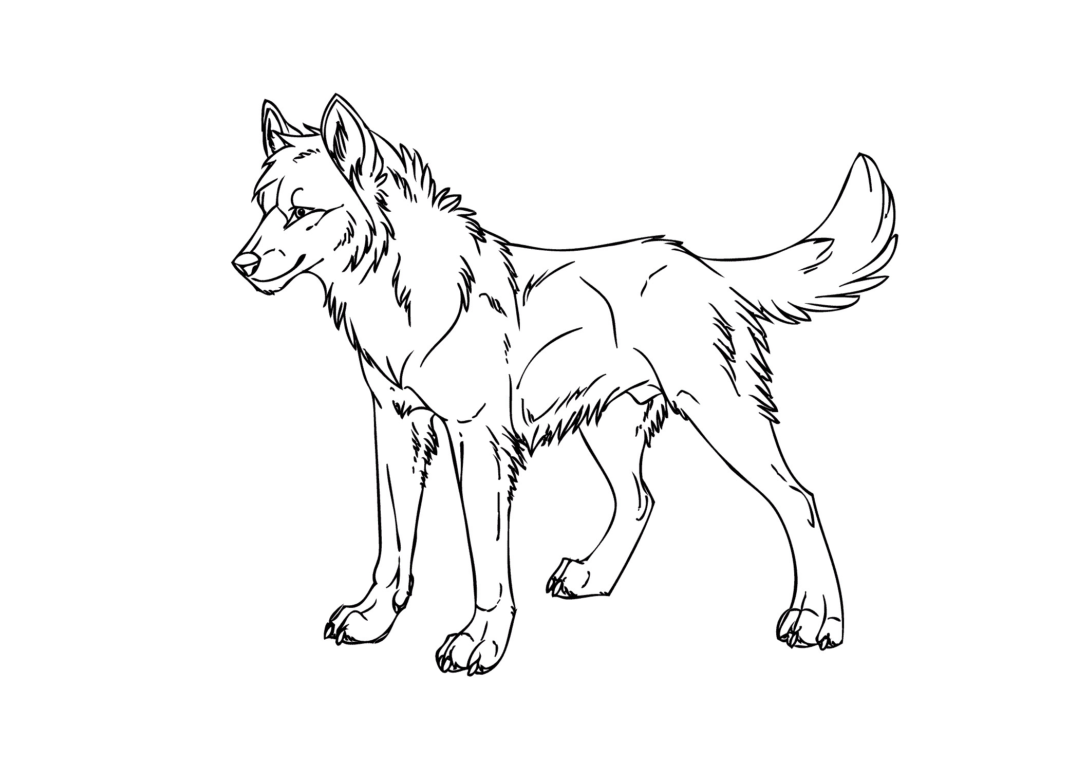 Printable Wolf Coloring Pages
 Wolf Drawing For Kids at GetDrawings