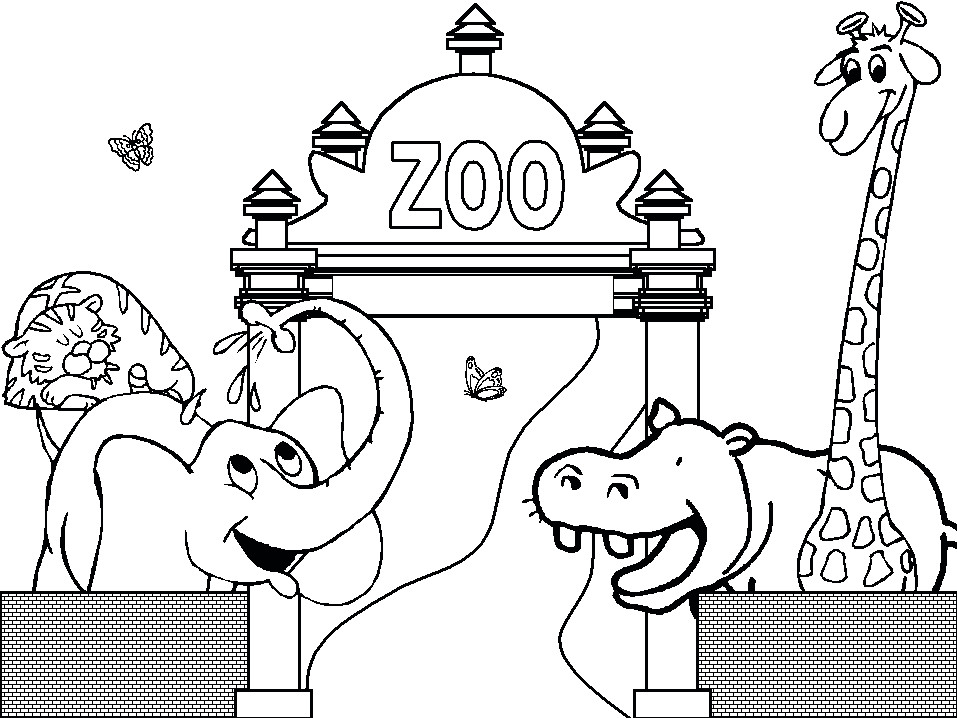 Printable Zoo Animal Coloring Pages
 Zoo Coloring Pages To Print Dots Pinterest