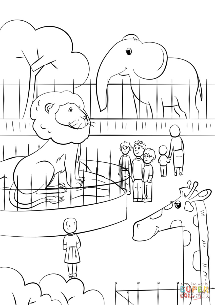Printable Zoo Animal Coloring Pages
 Zoo Animals coloring page