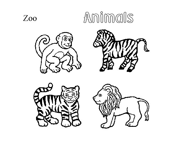 Printable Zoo Animal Coloring Pages
 Free Animals Coloring Pages Zoo To Kids