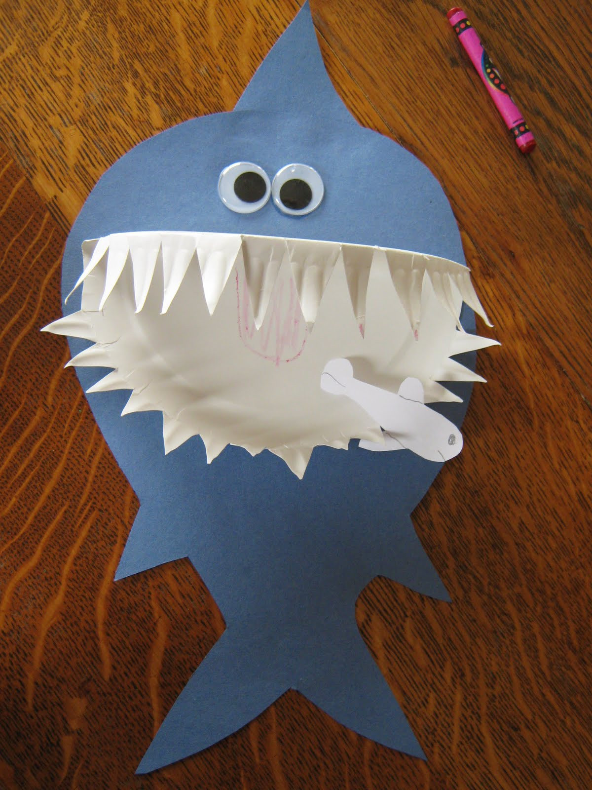 Project For Kids
 Almost Unschoolers Paper Plate Shark Craft