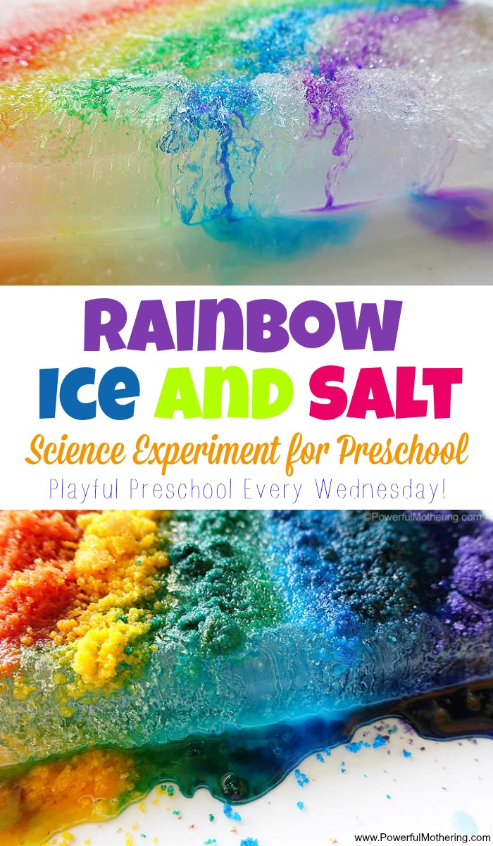 Project For Preschoolers
 Rainbow Ice and Salt Science Experiment for Preschool
