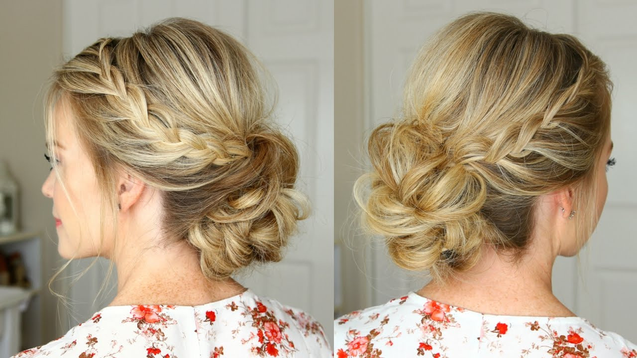 Prom Hairstyle Updo
 Lace Braid Home ing Updo