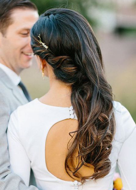 Prom Hairstyles To The Side
 soft curls pinned back to one side