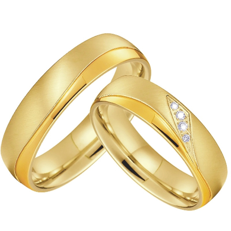 Promise Engagement Wedding Ring
 Unique Alliances Wedding Band Anniversary Ring Men Gold
