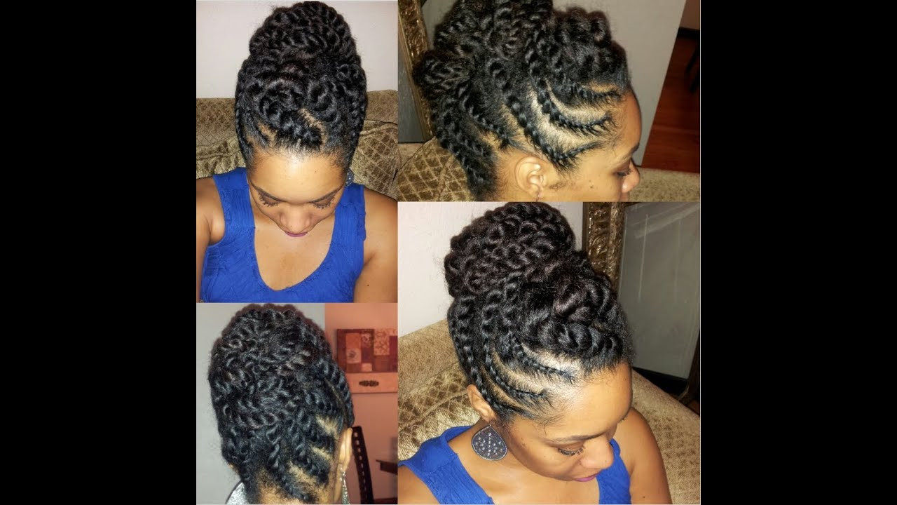 Protective Hairstyles For Short Natural Hair
 Natural Hair Flat twist Updo Protective Hairstyle