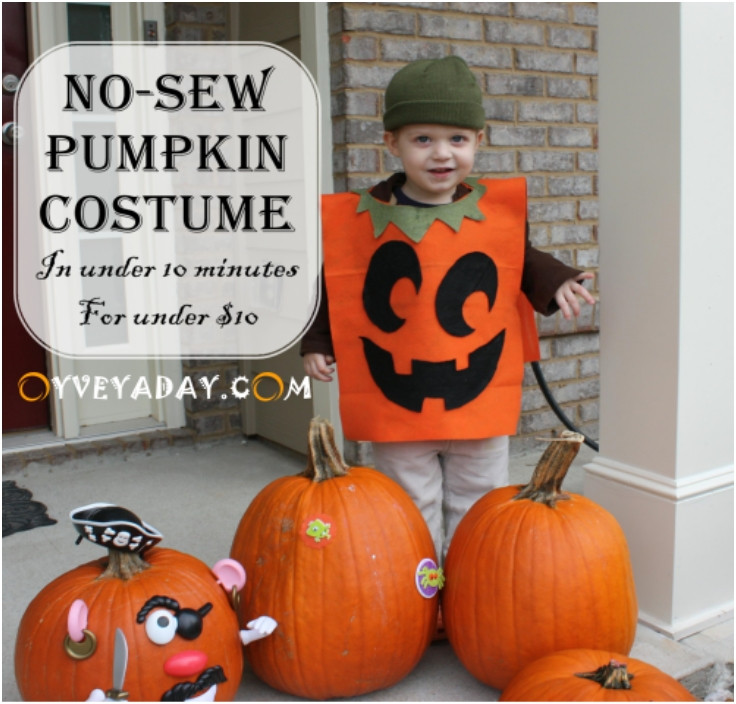 Pumpkin Costume DIY
 Top 10 DIY Last Minute Halloween Costumes For Kids And