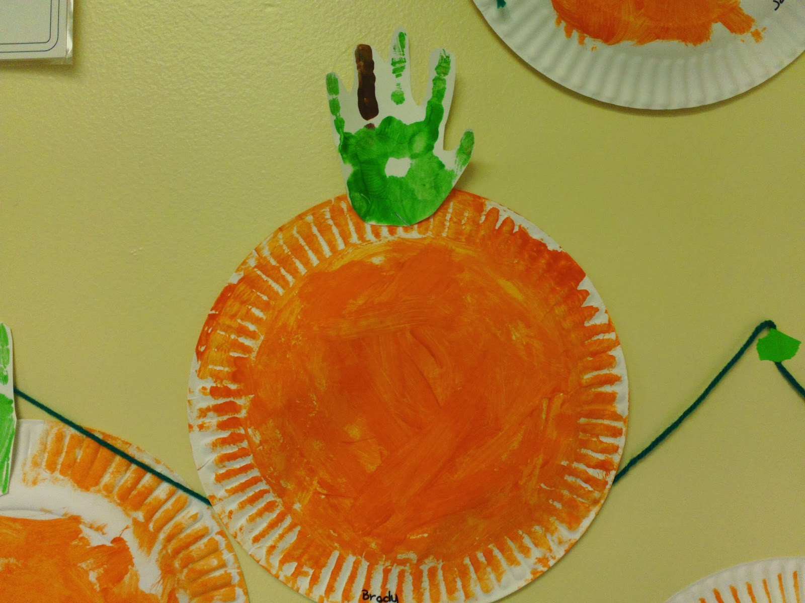 Pumpkin Craft Ideas Preschoolers
 Beautiful Chaos Preschool Handprint Pumpkin Patch