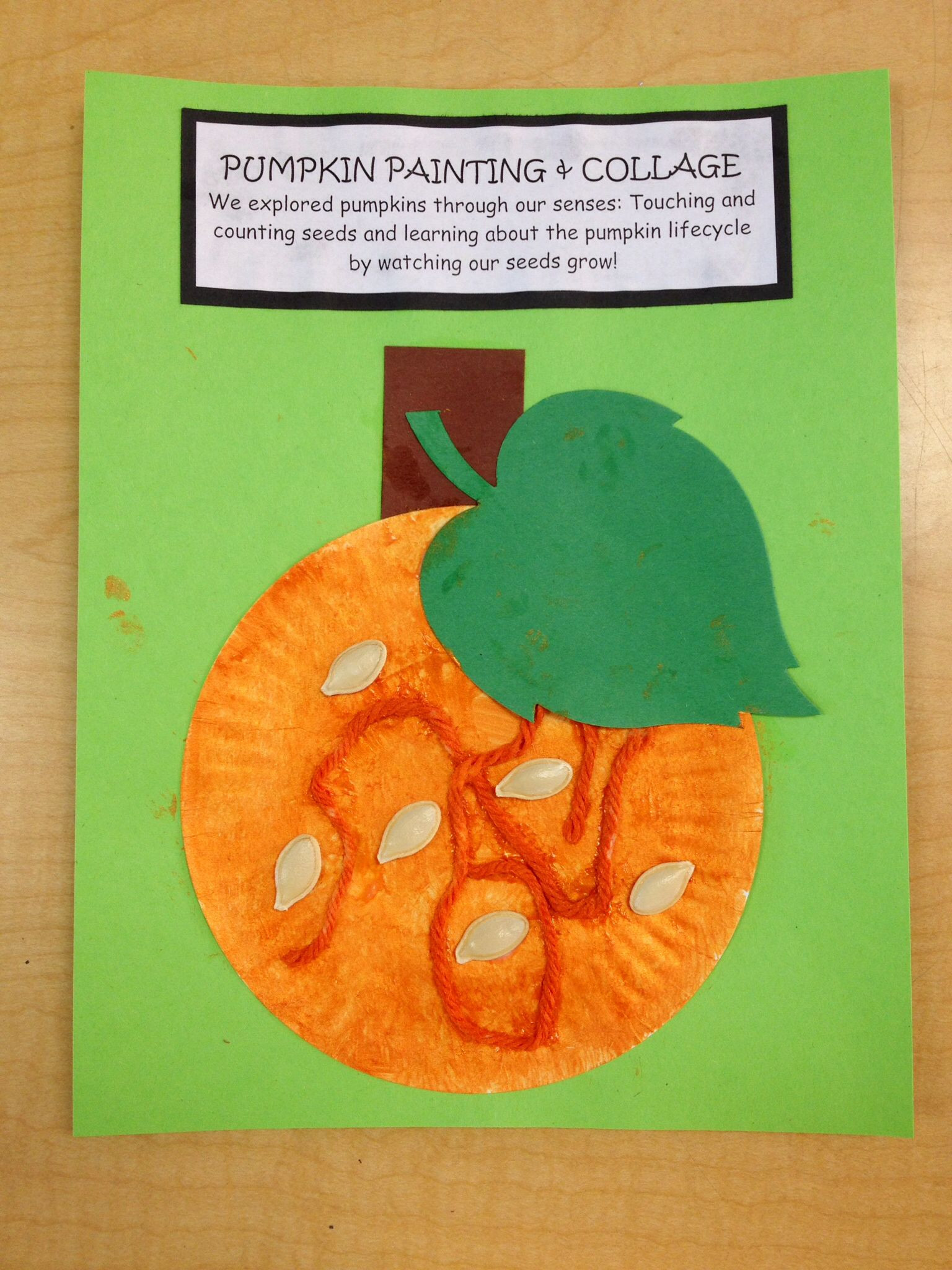 Pumpkin Craft Ideas Preschoolers
 Preschool Pumpkin painting and collage art Hang paper