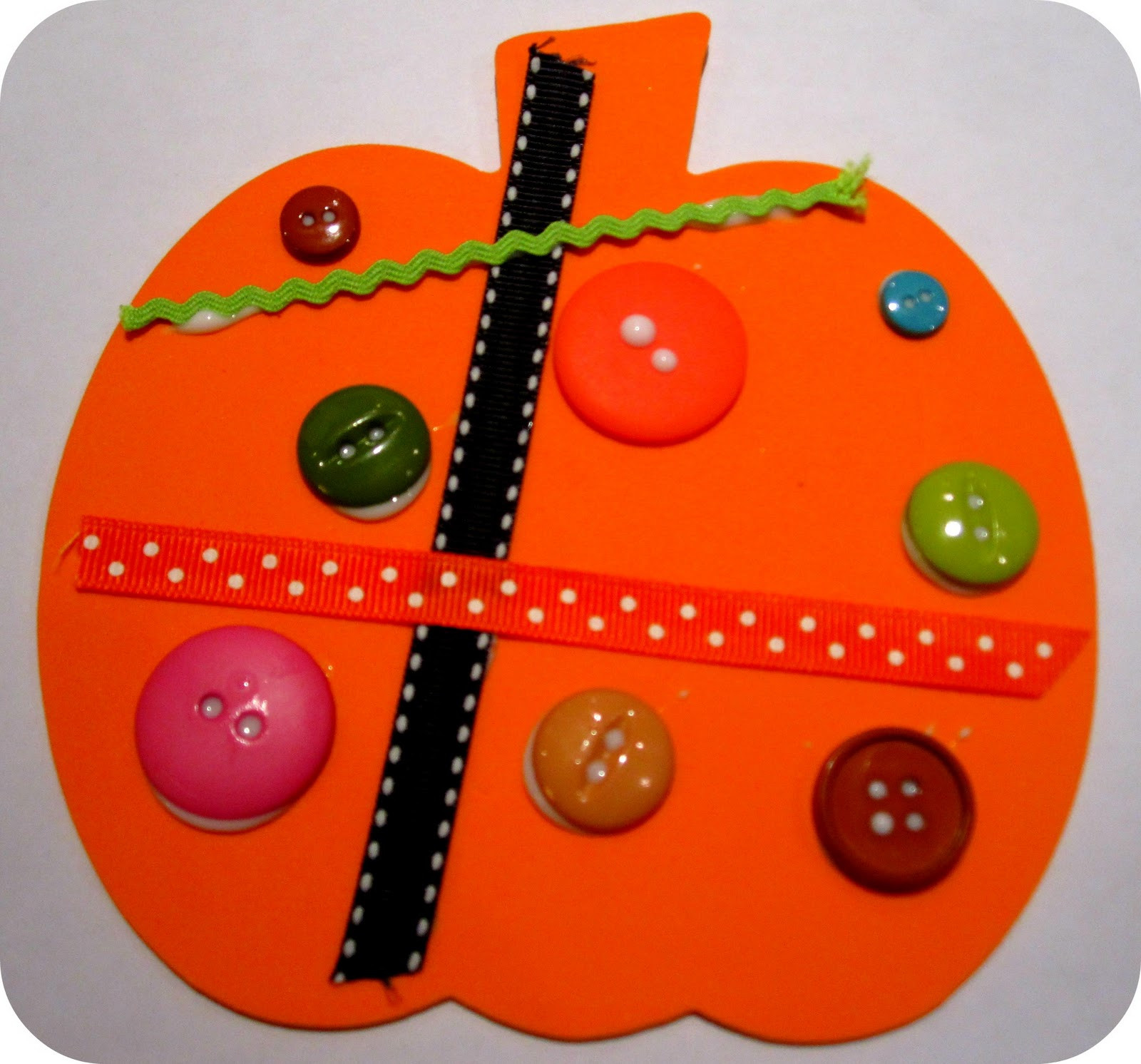 Pumpkin Craft Ideas Preschoolers
 Toddler Approved Button and Ribbon Pumpkins