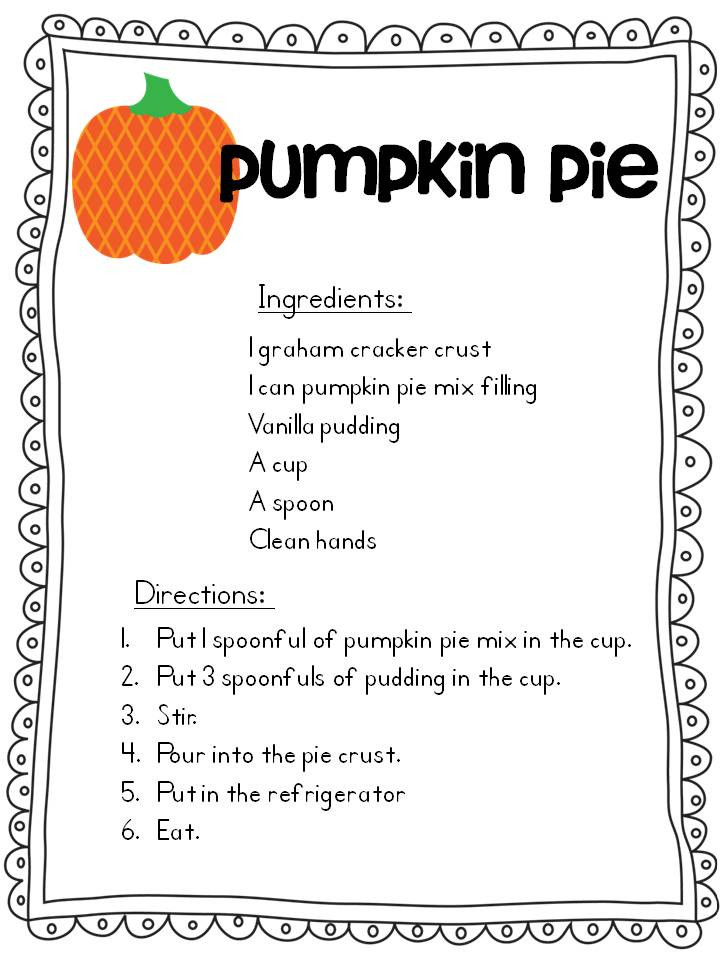 Pumpkin Pie Recipes For Kids
 Easy as Pumpkin Pie Yeehaw Teaching in Texas