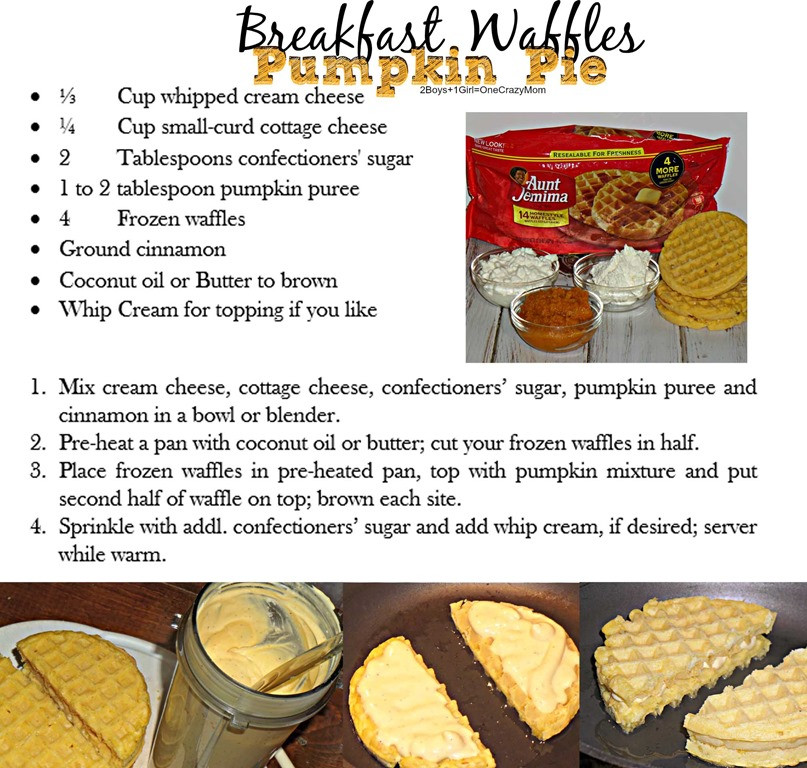 Pumpkin Pie Recipes For Kids
 We are dishing up delicious Frozen Breakfast Waffles a la