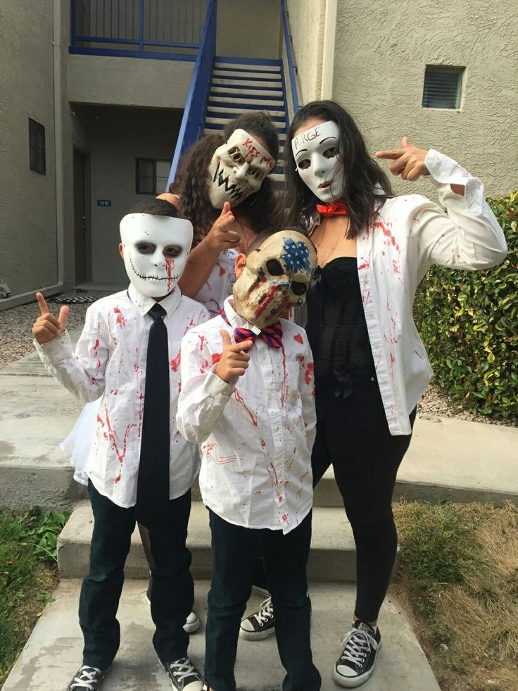 Purge Costumes DIY
 Bloody halloween costume The purge election year Family