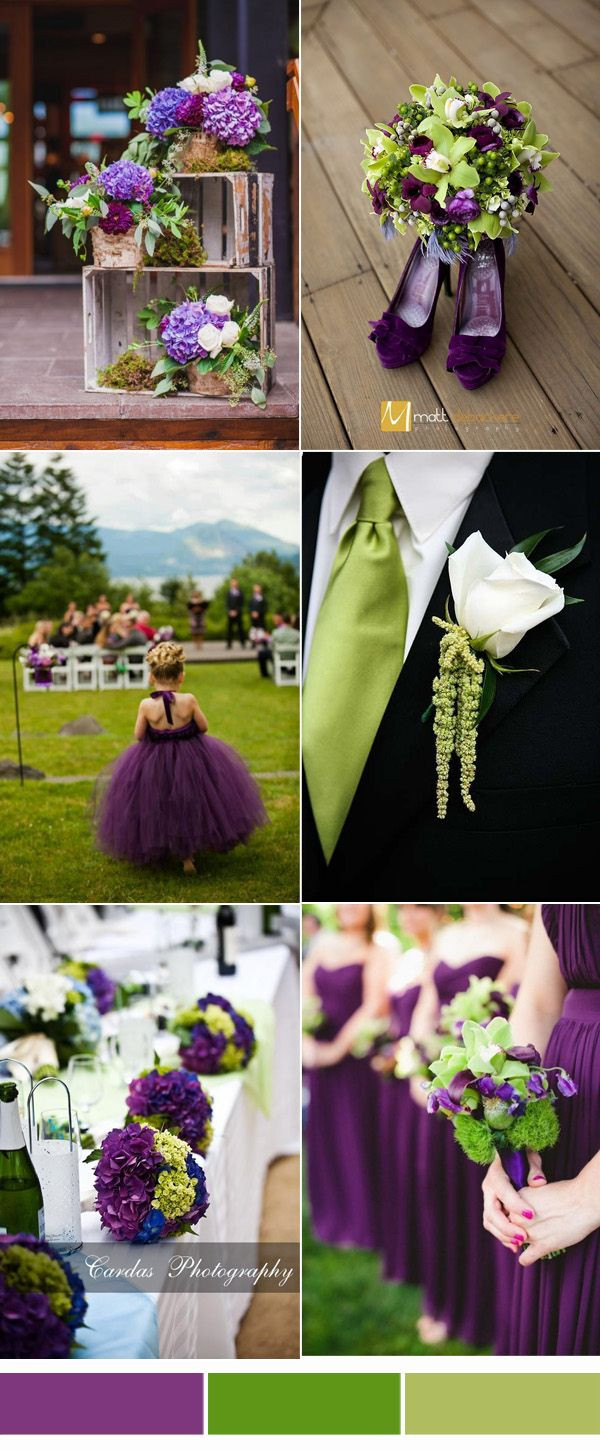 Purple And Green Wedding Colors
 9 Most Popular Wedding Color Schemes from Pinterest to