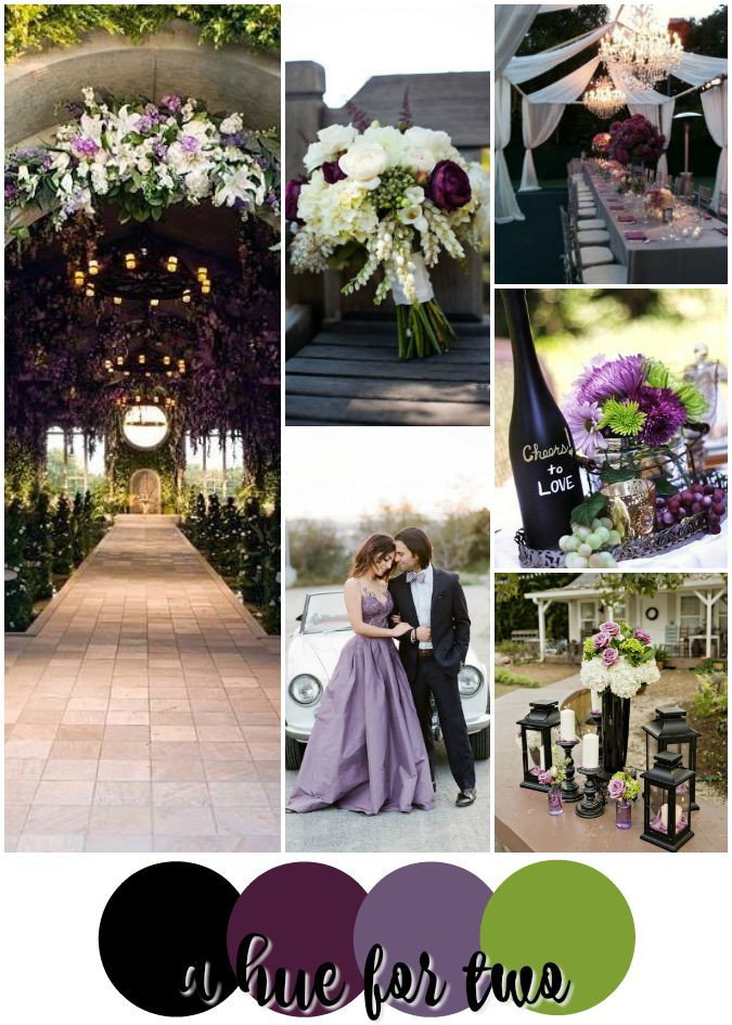 Purple And Green Wedding Colors
 Black Purple and Green Wedding Colour Scheme Dark