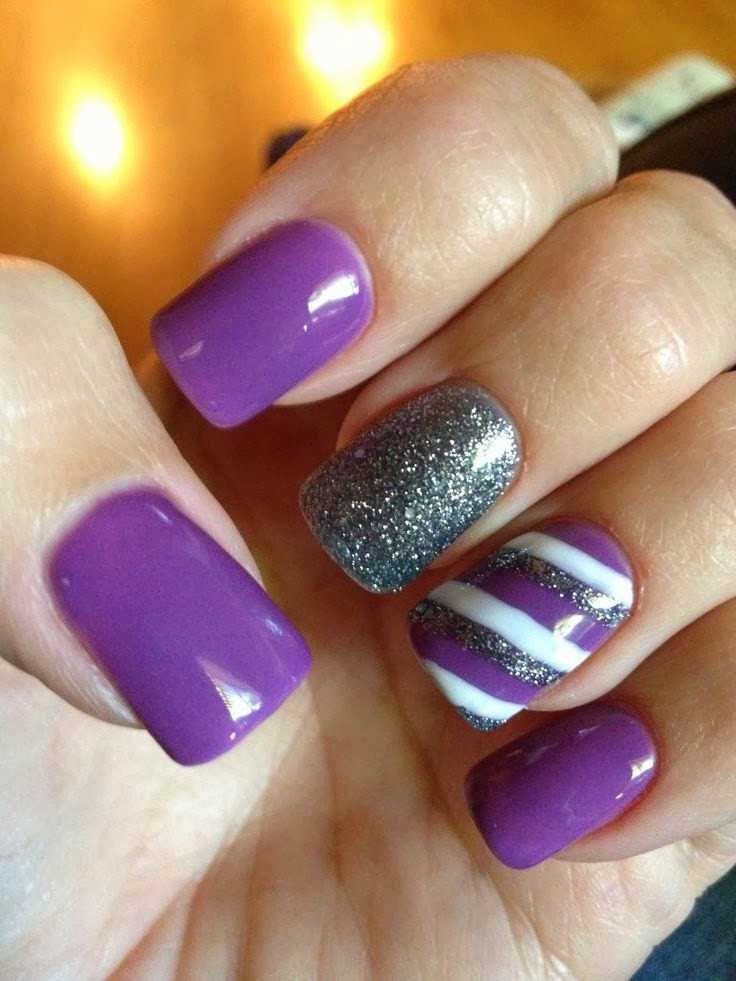 Purple And White Nail Designs
 Cosmopolitan Women Nail colors for fall winter 2014