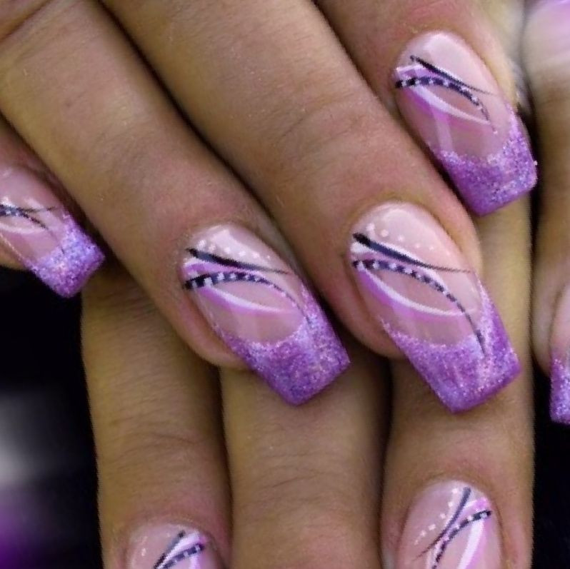 Purple And White Nail Designs
 28 Purple And White Nails Designs StylePics
