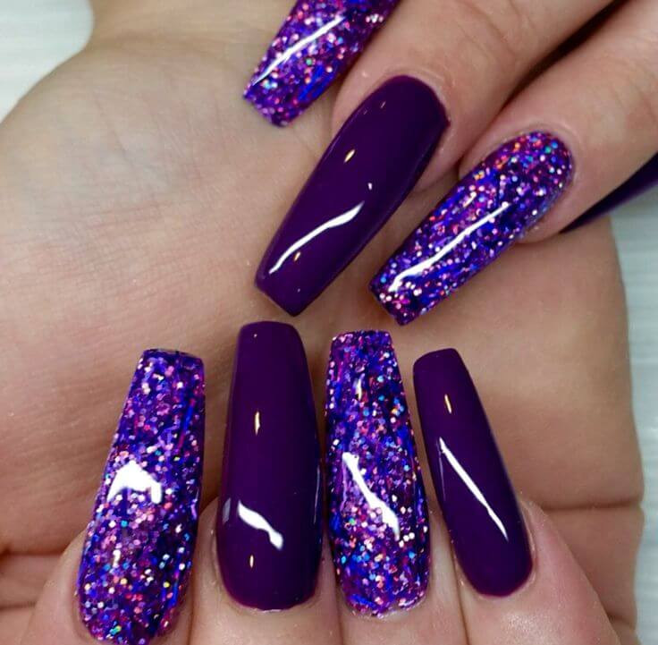 Purple Glitter Nails
 Ultra Violet 9 Ways You Can Wear The Colour The Year
