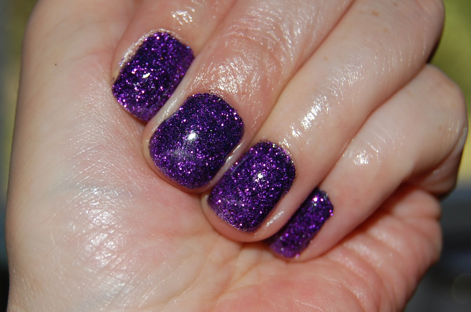 Purple Glitter Nails
 Lipstick Fridays Beauty Blog Purple Rockstar Nails
