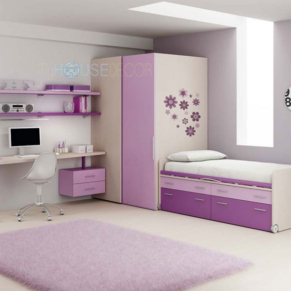 Purple Kids Bedroom Decorating Ideas
 Purple Kids Bedroom Furniture Start Solution by Moretti