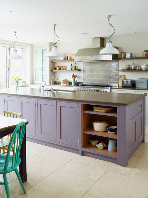 Purple Kitchen Walls
 Purple Cabinets Home Design Ideas Remodel and Decor