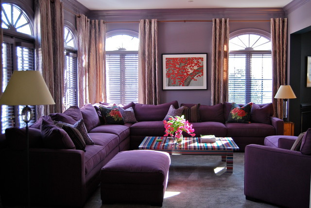 Purple Living Room Ideas
 Purple Haze A Modern Home Modern Living Room DC