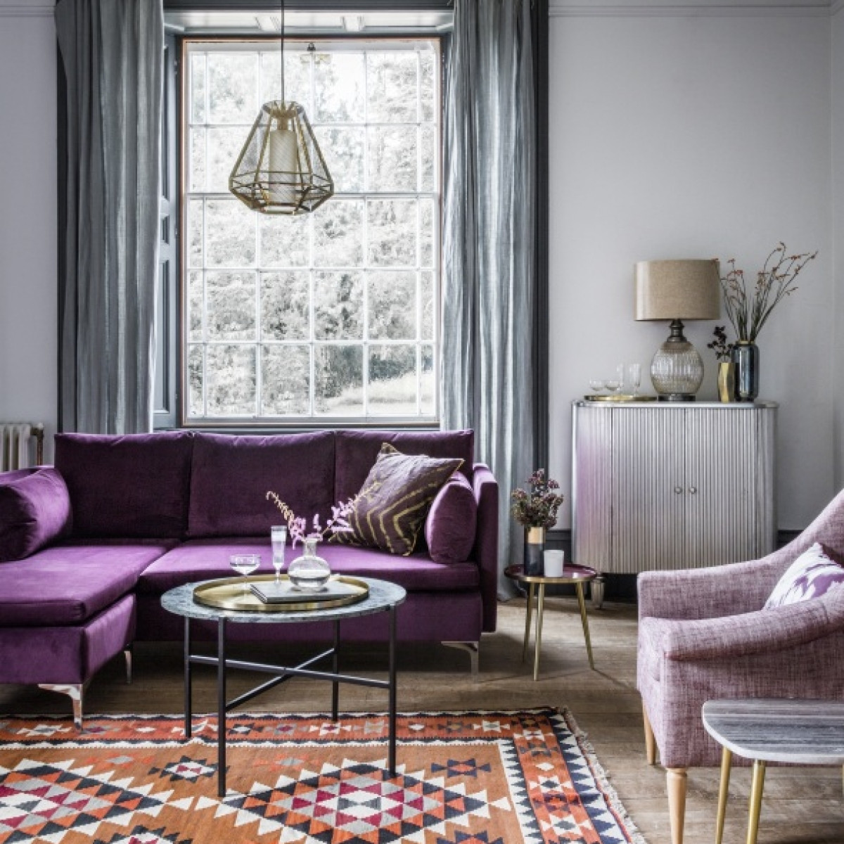 Purple Living Room Ideas
 Room Reveal Purple and grey living room – Sophie Robinson