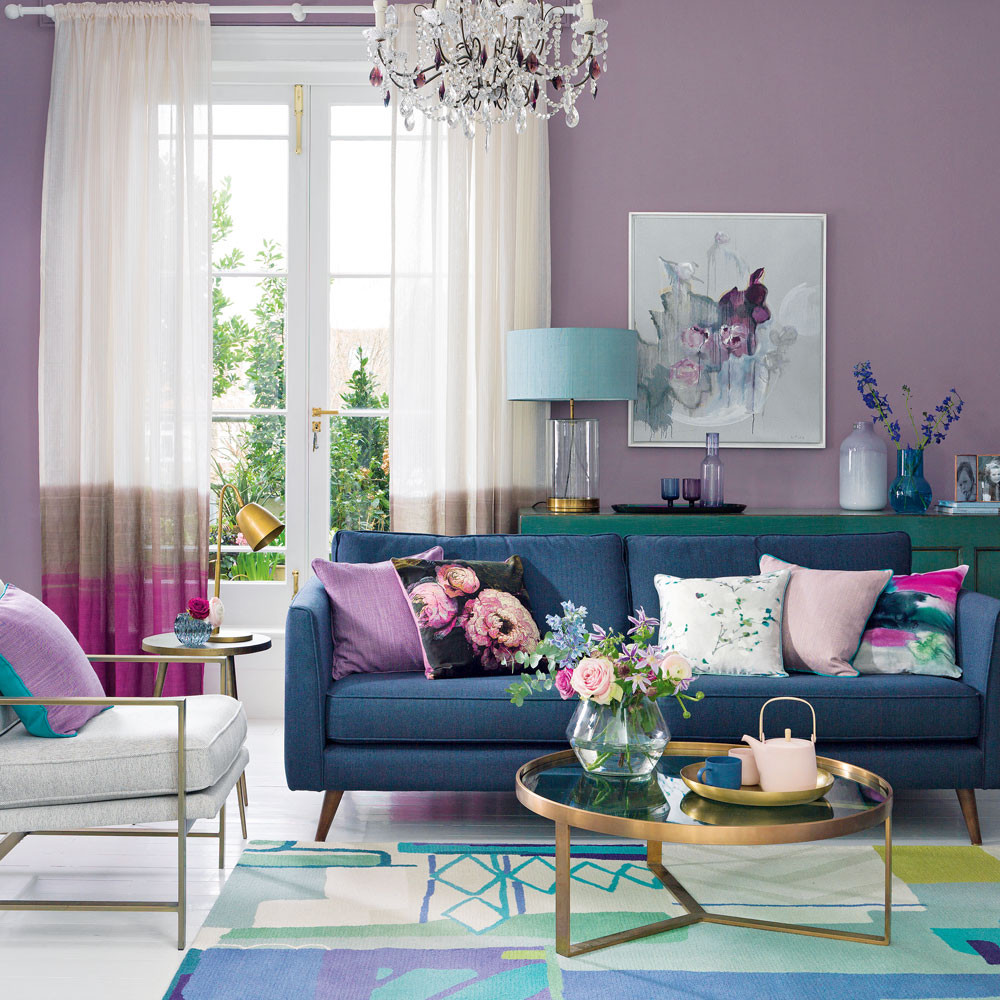 Purple Living Room Ideas
 Purple living room ideas