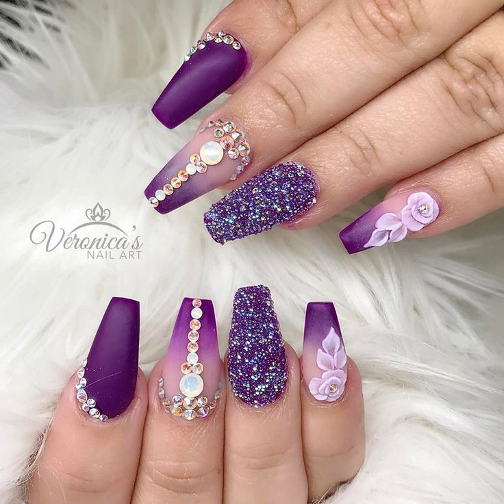 Purple Nail Ideas
 Best 25 Purple nail designs ideas on Pinterest