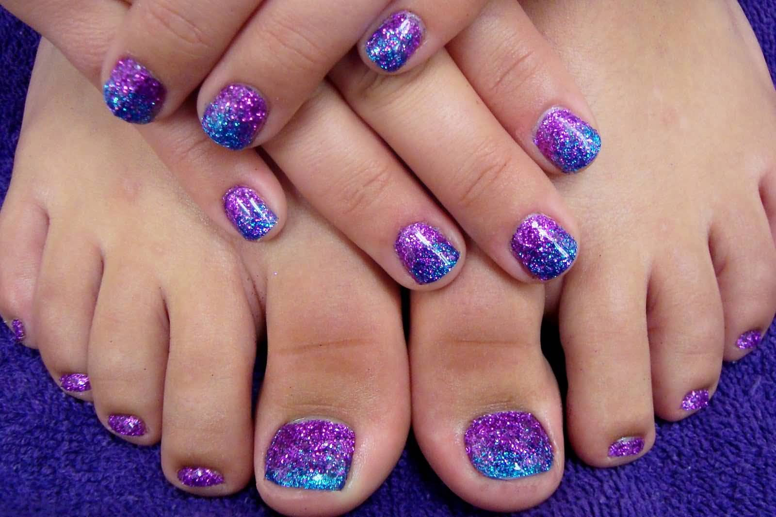 Purple Nails With Glitter
 60 Cool Purple Glitter Nail Art Design Ideas For Trendy Girls
