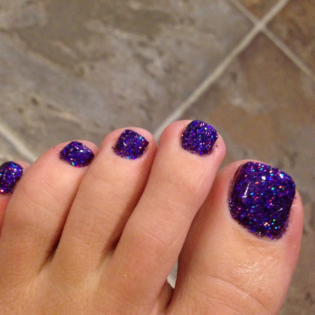 Purple Toe Nail Designs
 60 Cool Purple Glitter Nail Art Design Ideas For Trendy Girls