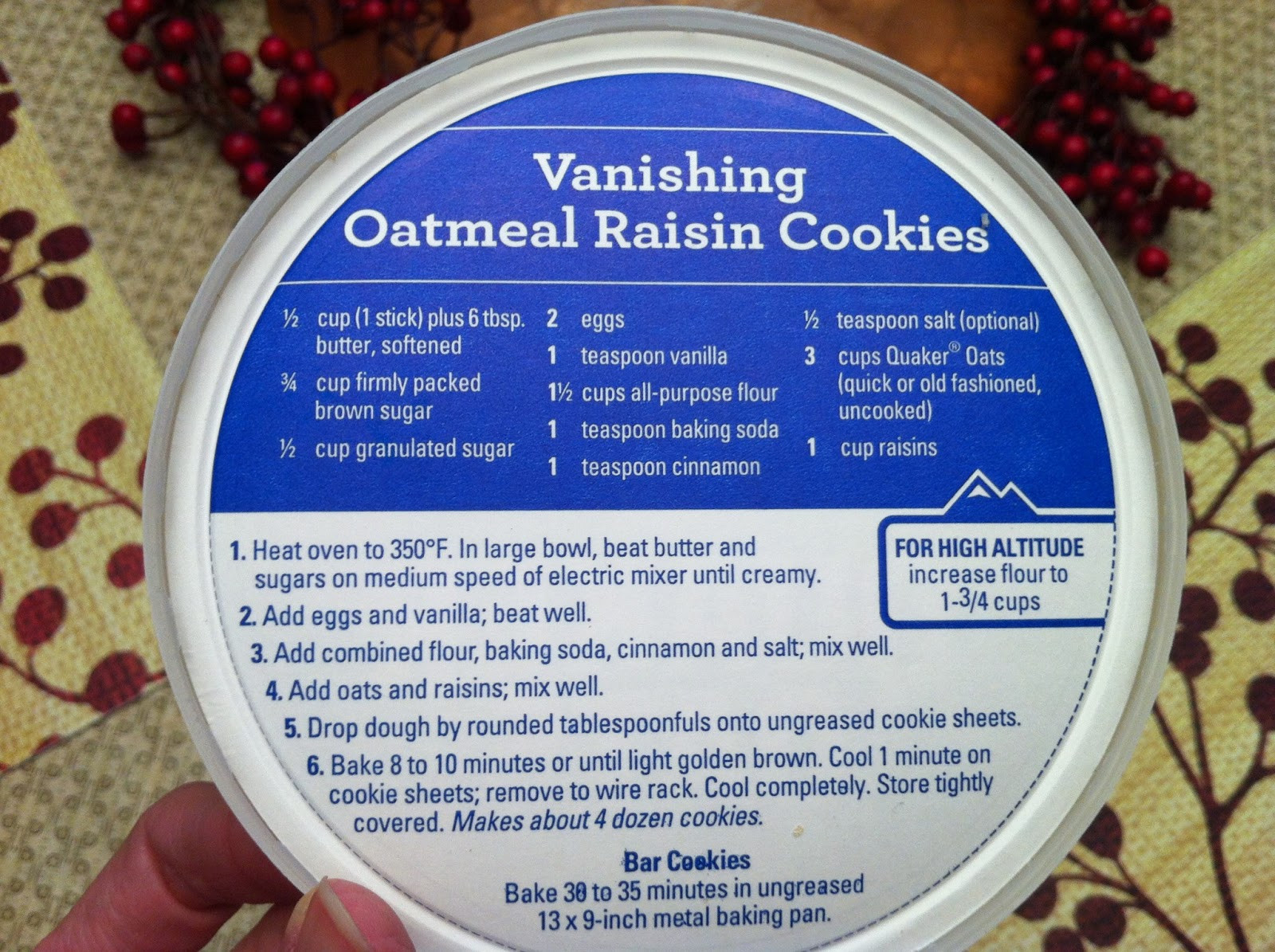 Quaker Vanishing Oatmeal Cookies
 Quaker Oats Oatmeal Cookies Recipe Original