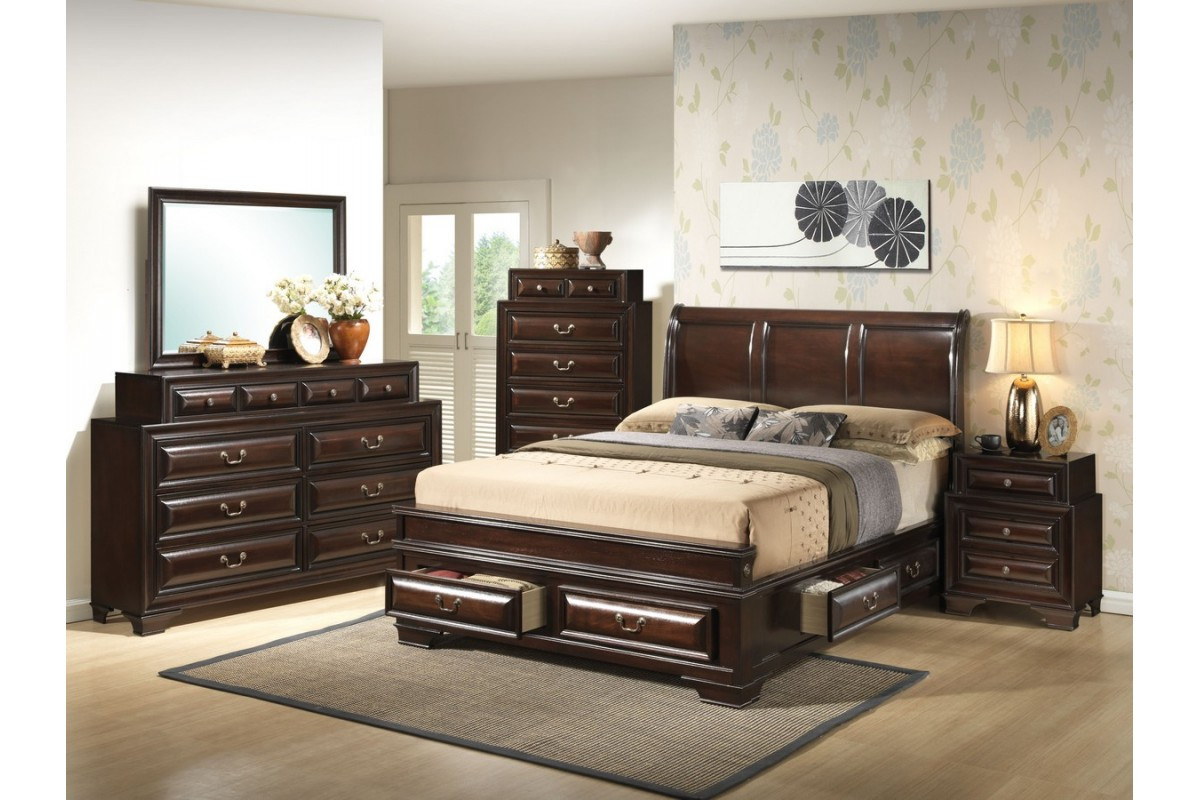 Queen Bedroom Sets With Storage
 Bedroom Sets South Coast Cappuccino Queen Size Storage