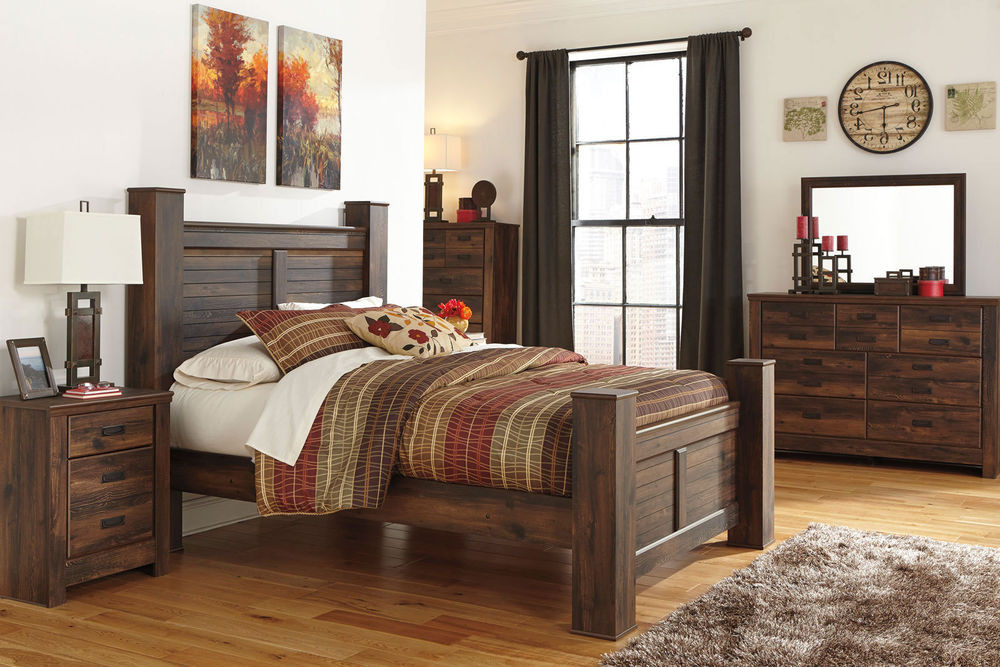 Queen Bedroom Sets With Storage
 Ashley Furniture B246 Quinden Queen King Poster Storage