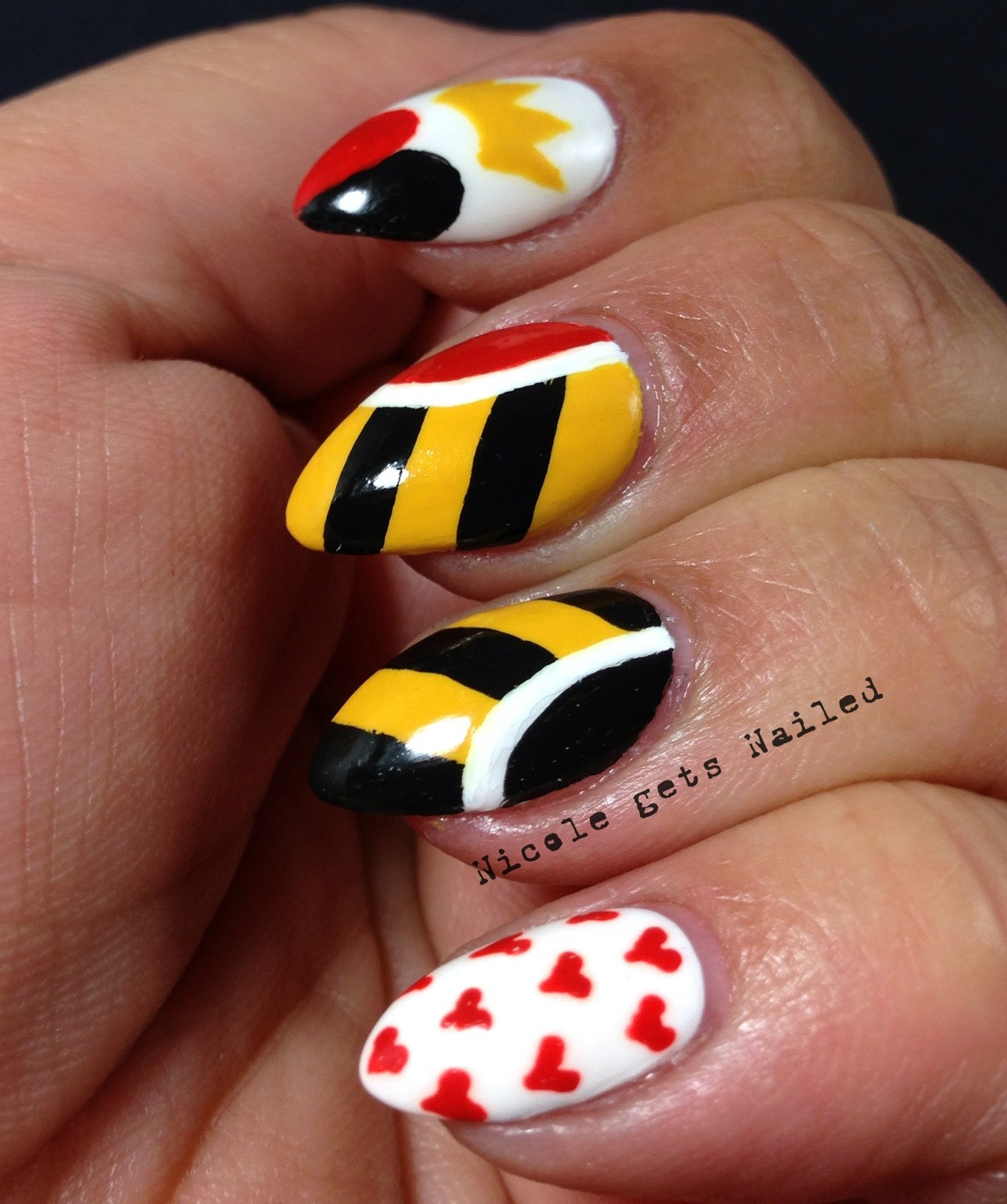 Queen Of Hearts Nail Designs
 Nicole s Nailed Q is for Queen of Hearts